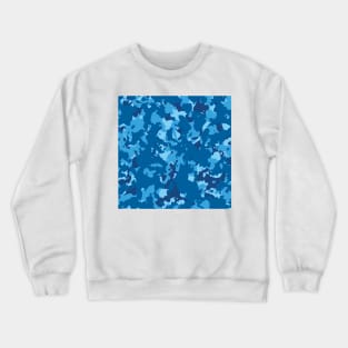 Camo Blue Tight Camo Print Crewneck Sweatshirt